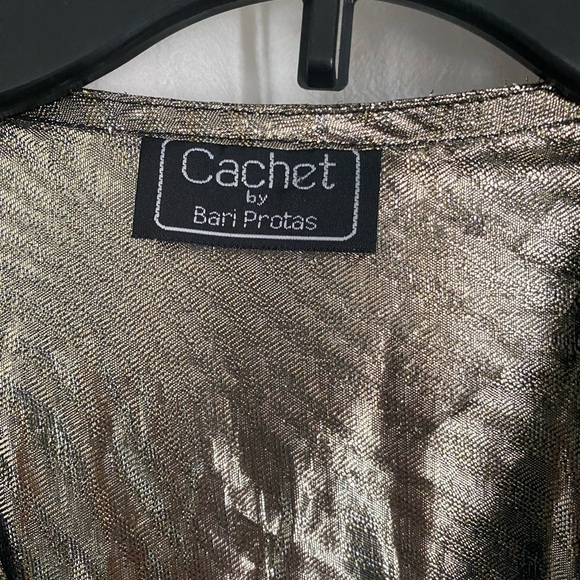 Vintage Cachet by Bari Protas Metallic Jumpsuit - Picture 3 of 4